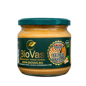 Домашен натурален тахан от белени фъстъци BioVas, 380 грама