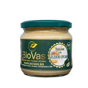 Тахан от натурален белен сусам BioVas, 380 грама